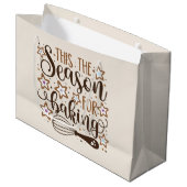Grand Sac Cadeau Fun 'Tis Season for Baking Design (Devant Angle)