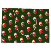 Grand Sac Cadeau Funky Red Christmas Monster Enfants Vacances (Dos)