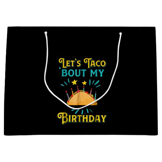 Grand Sac Cadeau Funny Birthday Lets (Devant)