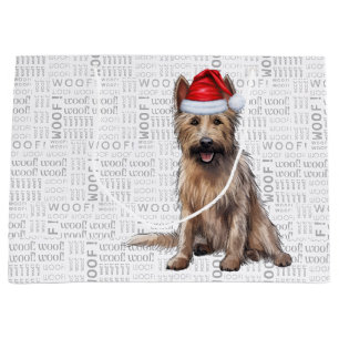 Grand Sac Cadeau Funny Christmas Berger Picard Amoureux des chiens
