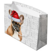 Grand Sac Cadeau Funny Christmas Dog Frenchie Lover Holiday (Dos Angle)