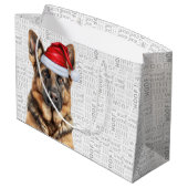Grand Sac Cadeau Funny Christmas German Shepherd Dog Lover (Dos Angle)