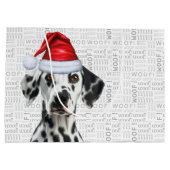 Grand Sac Cadeau Funny Dalmatian Christmas Dog Holiday (Dos)