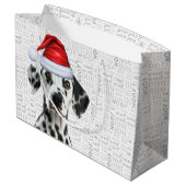 Grand Sac Cadeau Funny Dalmatian Christmas Dog Holiday (Dos Angle)