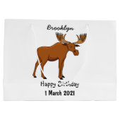 Grand Sac Cadeau Funny moose (Dos)