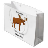 Grand Sac Cadeau Funny moose (Dos Angle)
