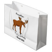 Grand Sac Cadeau Funny moose (Devant Angle)