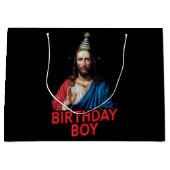 Grand Sac Cadeau Funny Noël Jésus Enfant d'anniversaire (Devant)