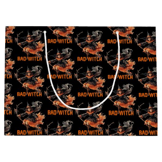 Grand Sac Cadeau Funny rétro éffrayant Halloween basique mauvaise s (Devant)