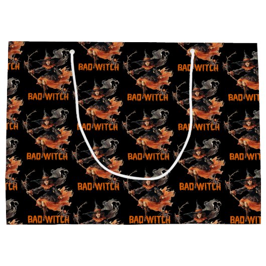 Grand Sac Cadeau Funny rétro éffrayant Halloween basique mauvaise s (Dos)