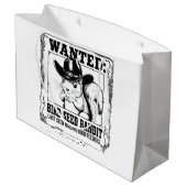 Grand Sac Cadeau Funny Squirrel Wanted Poster | Bird Seed Bandit Co (Dos Angle)