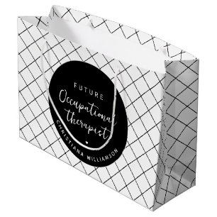 Grand Sac Cadeau Futur Personnalisé OT ergothérapeute Élégant