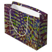 Grand Sac Cadeau Gabarit d'impression Gelli Art Abstrait (Dos Angle)