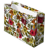 Grand Sac Cadeau Garden birds and flowers 1 (Devant Angle)