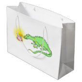Grand Sac Cadeau Gâteau d'anniversaire de dragon (Dos Angle)