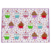 Grand Sac Cadeau Gâteaux mignons et arroses de bonbons (Devant)