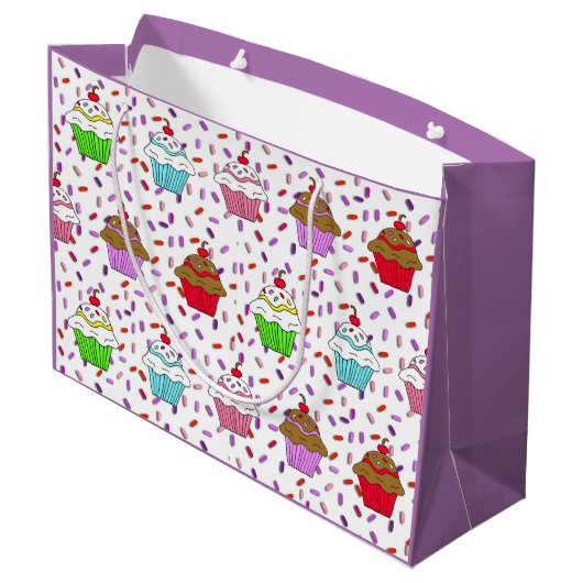 Grand Sac Cadeau Gâteaux mignons et arroses de bonbons (Dos Angle)