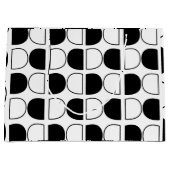 Grand Sac Cadeau Geometric Black and White Half Circle (Devant)