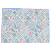 Grand Sac Cadeau Géométrie abstraite moderne. (Dos)