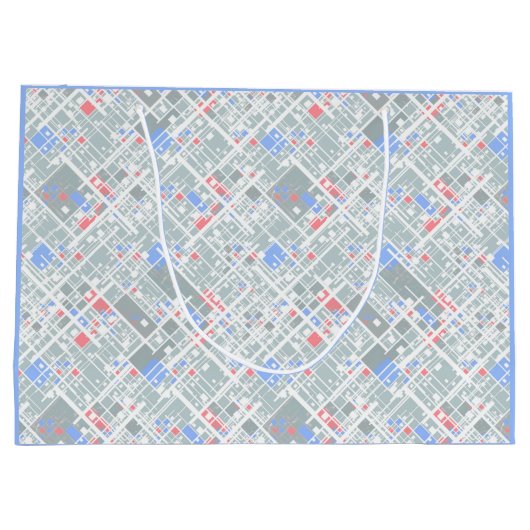 Grand Sac Cadeau Géométrie abstraite moderne. (Dos)