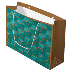 Grand Sac Cadeau géométrique