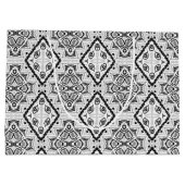Grand Sac Cadeau Géométrique, motif, noir et blanc (Dos)