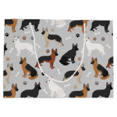 Grand Sac Cadeau German Shepherd Bones and Paws (Dos)