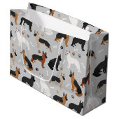 Grand Sac Cadeau German Shepherd Bones and Paws (Devant Angle)
