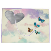 GRAND SAC CADEAU GIFT BAG TWIN ANGELS IN PASTELS  (Dos)