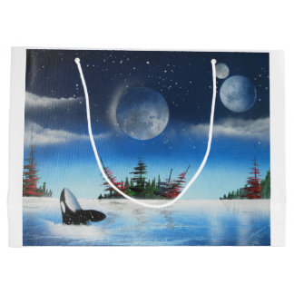 Grand Sac Cadeau Giftbag de Baleines en voie de ponte