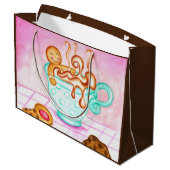 Grand Sac Cadeau Gingerbread Coffee Gift Bag (Dos Angle)