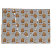 Grand Sac Cadeau Gingerbread Cookie Ajouter votre Angel Dove Grey (Dos)