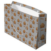 Grand Sac Cadeau Gingerbread Cookie Ajouter votre Angel Dove Grey (Dos Angle)