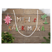 Grand Sac Cadeau Gingerpain de style hawaïen Salutation (Dos)