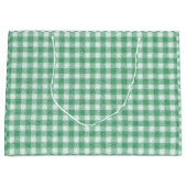Grand Sac Cadeau Gingham vert menthe  (Devant)