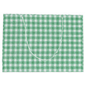 Grand Sac Cadeau Gingham vert menthe  (Dos)