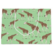 Grand Sac Cadeau Giraffe Jungle Safari animal (Devant)