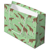 Grand Sac Cadeau Giraffe Jungle Safari animal (Devant Angle)