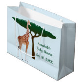 Grand Sac Cadeau Giraffe Sur La Savanna (Devant Angle)