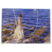 Grand Sac Cadeau Girl Fishing (par John Singer Sargent) (Dos)