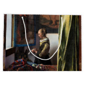 Grand Sac Cadeau Girl Reading a Letter à Open Window, Vermeer (Dos)