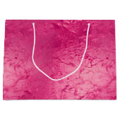 Grand Sac Cadeau Girly Glam Chic Anniversaire Rose (Devant)