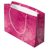 Grand Sac Cadeau Girly Glam Chic Anniversaire Rose (Dos Angle)