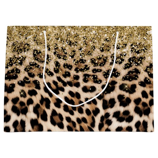 Grand Sac Cadeau Glam Gold Parties scintillant crème Parties scinti (Devant)