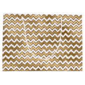 Grand Sac Cadeau Glam Gold White Zigzag (Dos)