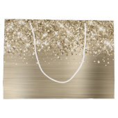 Grand Sac Cadeau Glittery Pale Gold Glam Name (Dos)