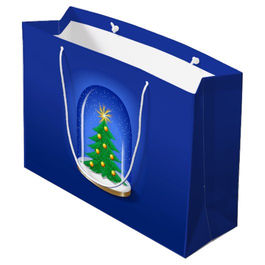 Grand Sac Cadeau Globe des neiges (Dos Angle)