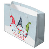 Grand Sac Cadeau Gnoel Christmas Gnomes (Dos Angle)