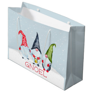 Grand Sac Cadeau Gnoel Christmas Gnomes