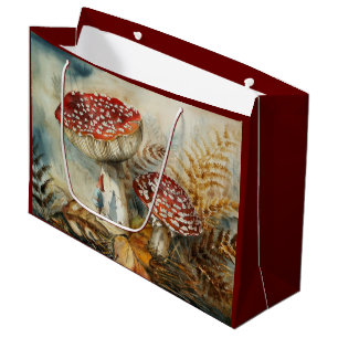 Grand Sac Cadeau gnome aquarelle